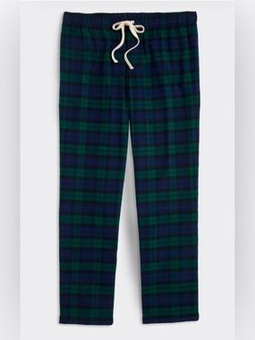 NWT Vineyard Vines Mens Plaid Flannel Lounge Pants Charleston Green Blue Sz S